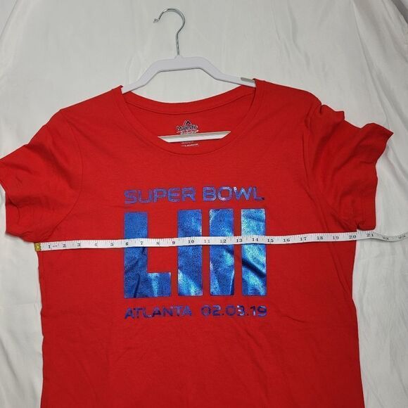 MAJESTIC superbowl LIII Atlanta GA 2019 red tee shirt XL - Picture 8 of 9